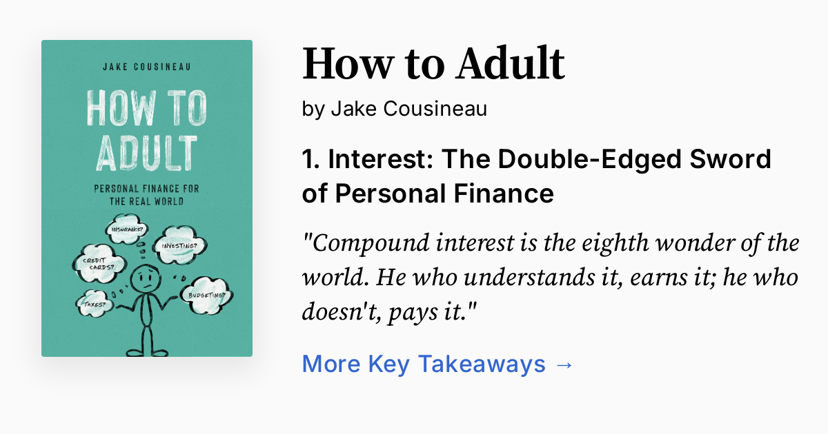 How to Adult by Jake Cousineau Summary, Audio, Quotes