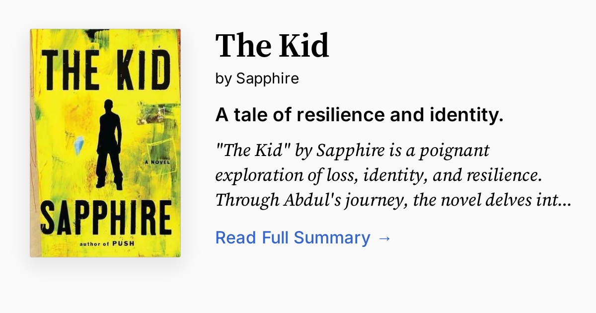 The Kid by Sapphire Summary, Analysis, FAQ