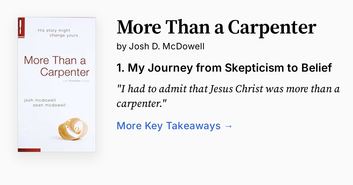 "More Than A Carpenter" - Josh McDowell E Sean McDowell, Libro In Buone Condizioni - Foto 3