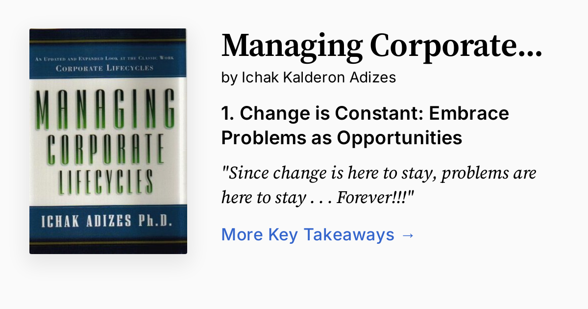 洋書 Corporate Lifecycles Managing Corporate Lifecycle (English) – Adizes Institute