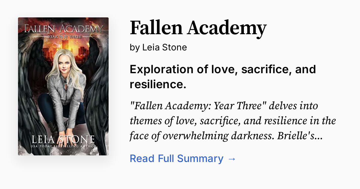 Fallen Academy by Leia Stone | Summary, Analysis, FAQ