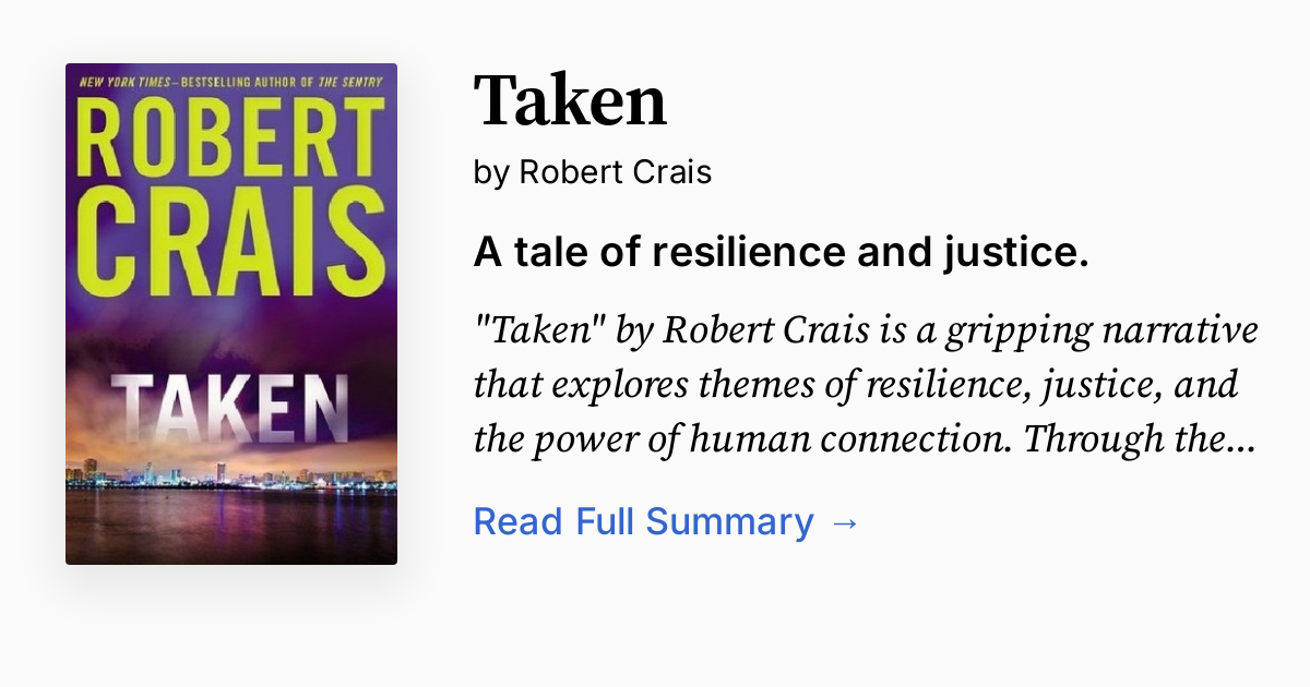 Taken by Robert Crais Summary, Audio, Analysis
