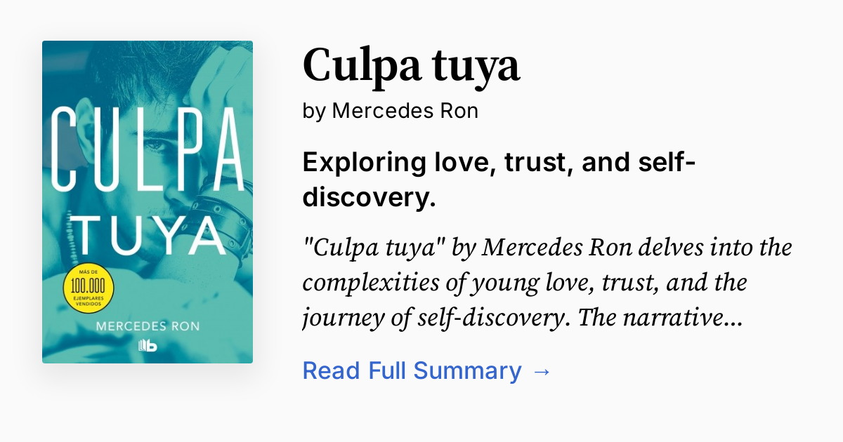 Cover of Culpa tuya