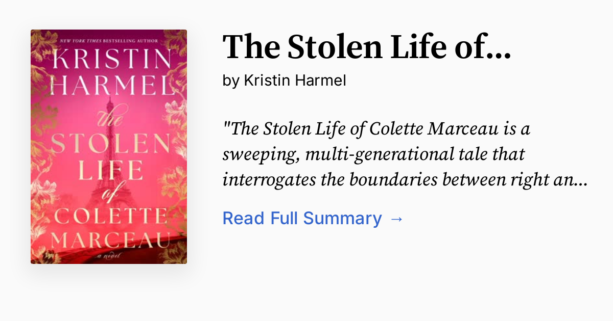 Cover of The Stolen Life of Colette Marceau