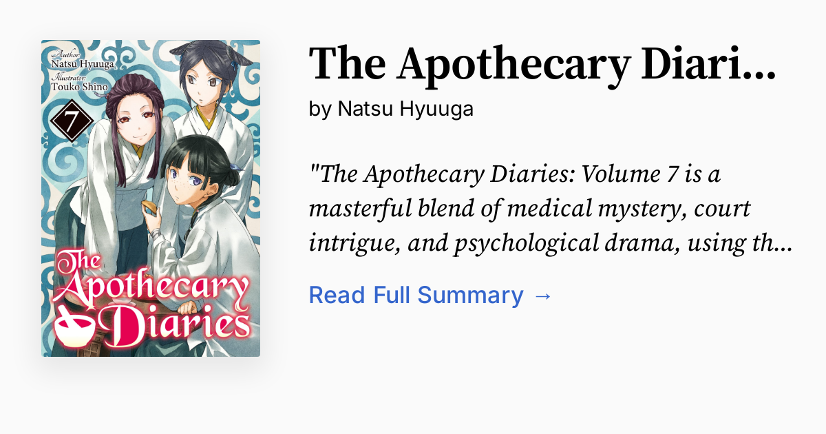 Cover of The Apothecary Diaries (Light Novel)