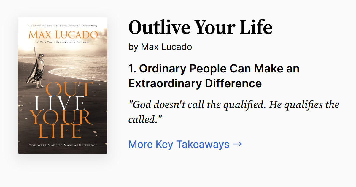Cover of Outlive Your Life