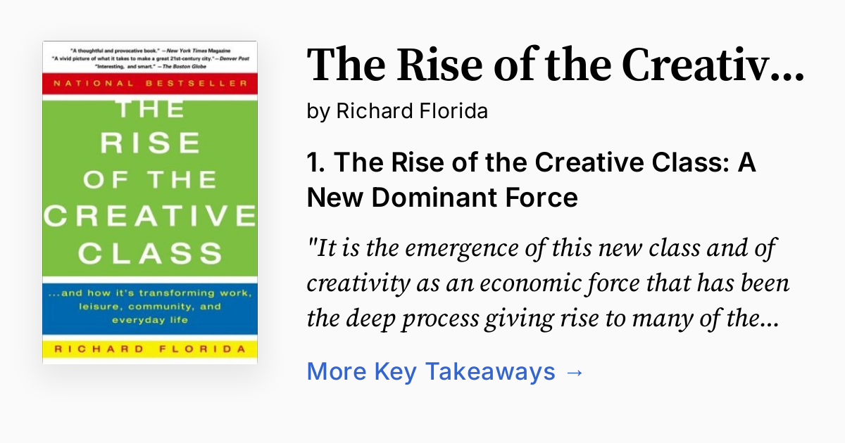 The Rise of the Creative Class | Summary, Audio, Quotes, FAQ