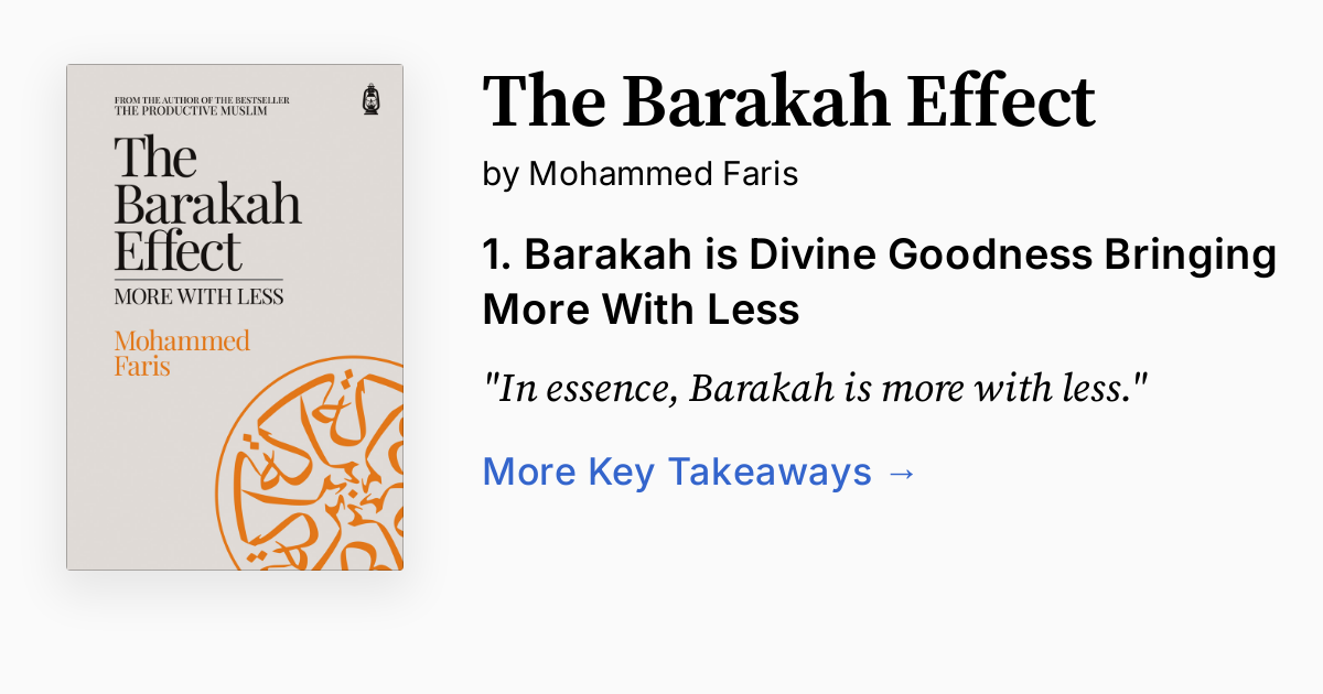 Cover of The Barakah Effect