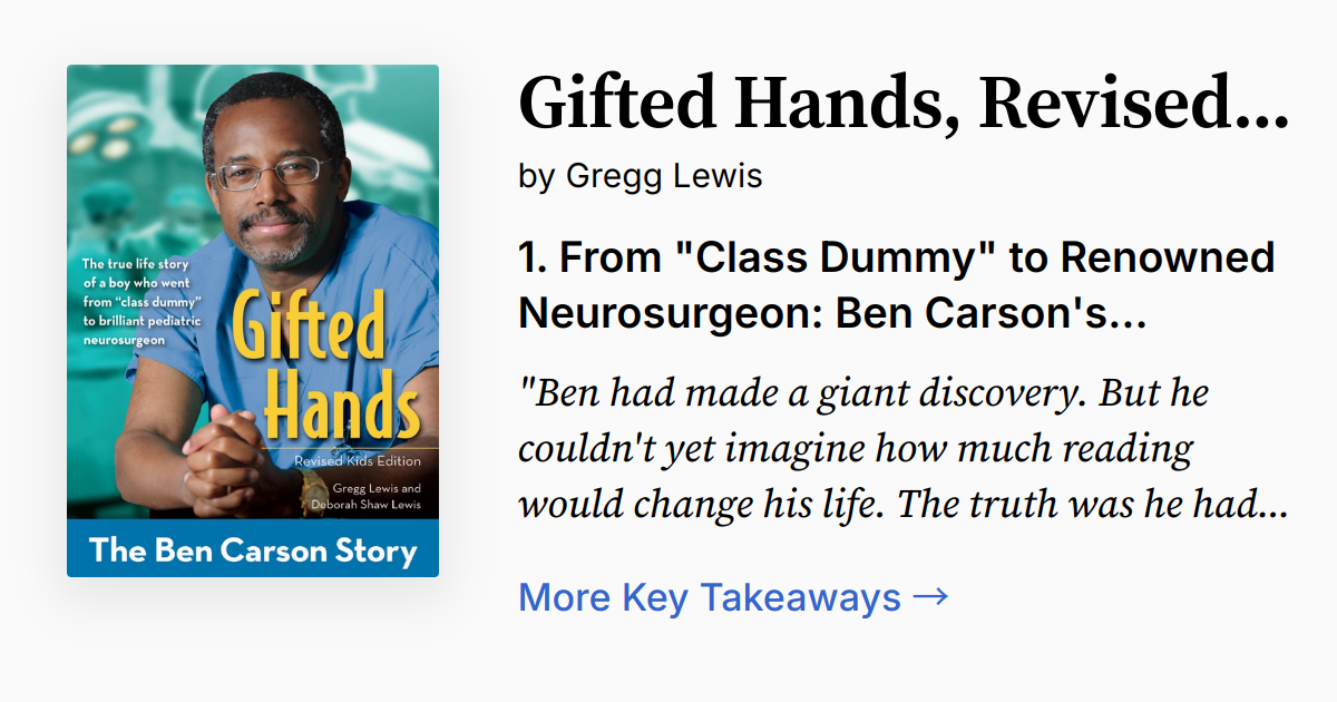 Cover of Gifted Hands, Revised Kids Edition