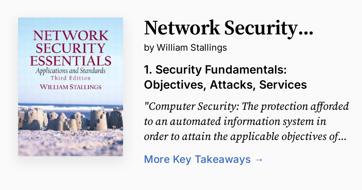 Network Security Essentials | Summary, Audio, Quotes, FAQ