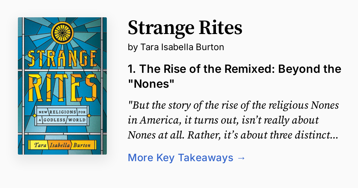 Strange Rites by Tara Isabella Burton | Summary, Quotes, Audio
