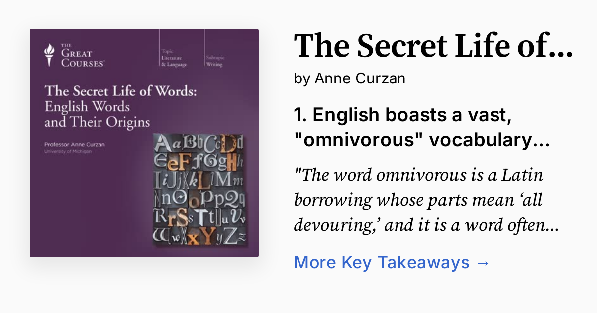 The Secret Life of Words Summary, Audio, Quotes