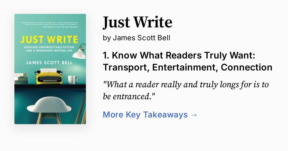 Just Write by James Scott Bell | Summary, Audio, Quotes
