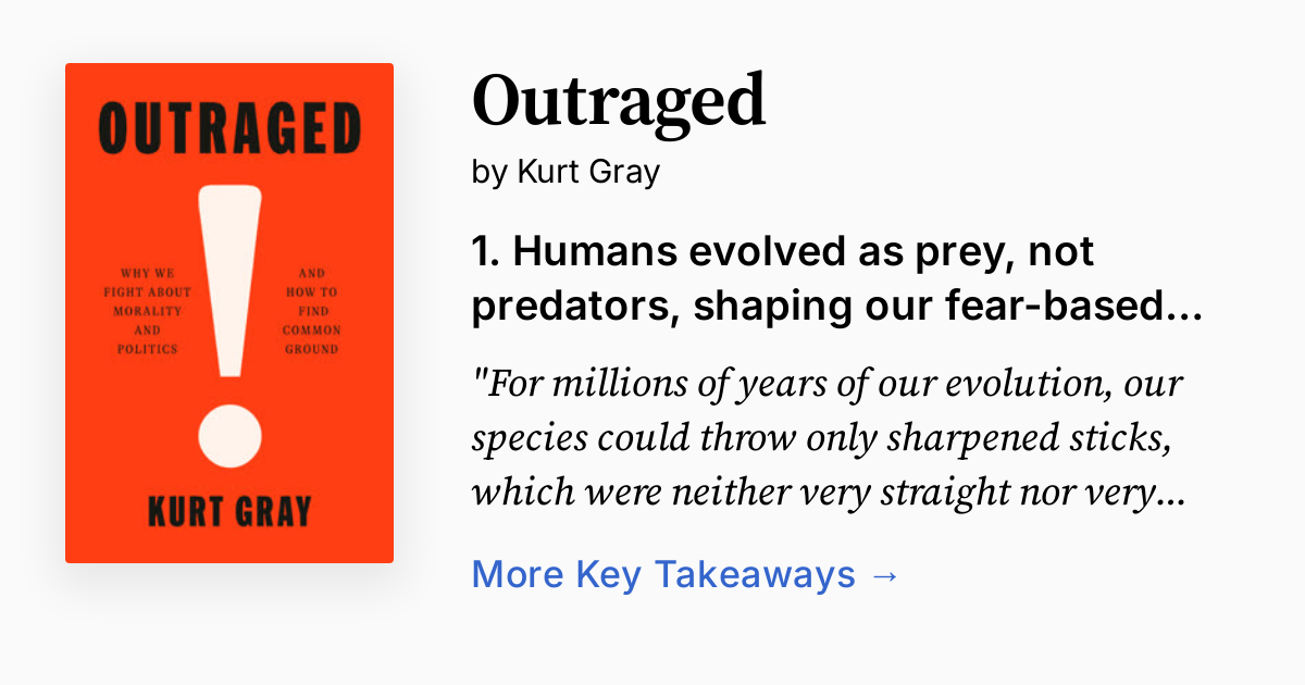 Outraged by Kurt Gray | Summary, Audio, Quotes, FAQ