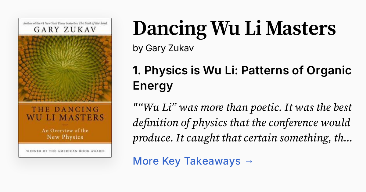 Dancing Wu Li Masters | Summary, Audio, Quotes, FAQ