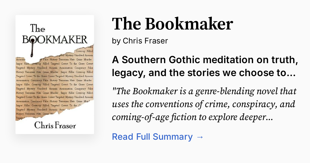 The Bookmaker by Chris Fraser | Summary, Audio, Analysis