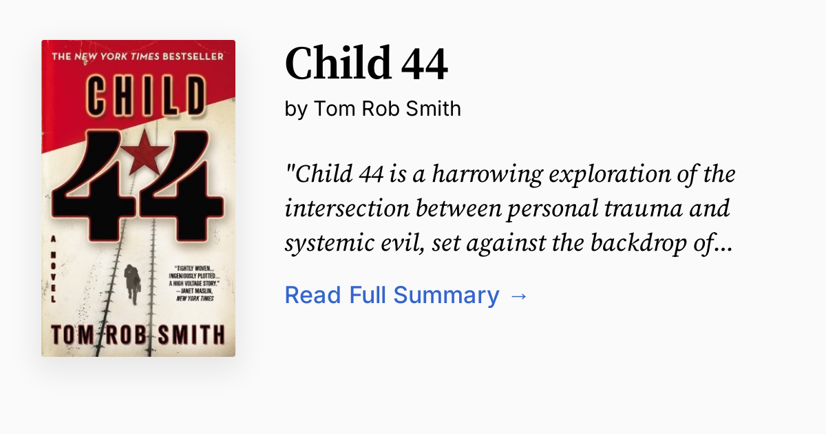 Code 44 Book Child 44 by Tom Rob Smith | Summary, Audio, Analysis