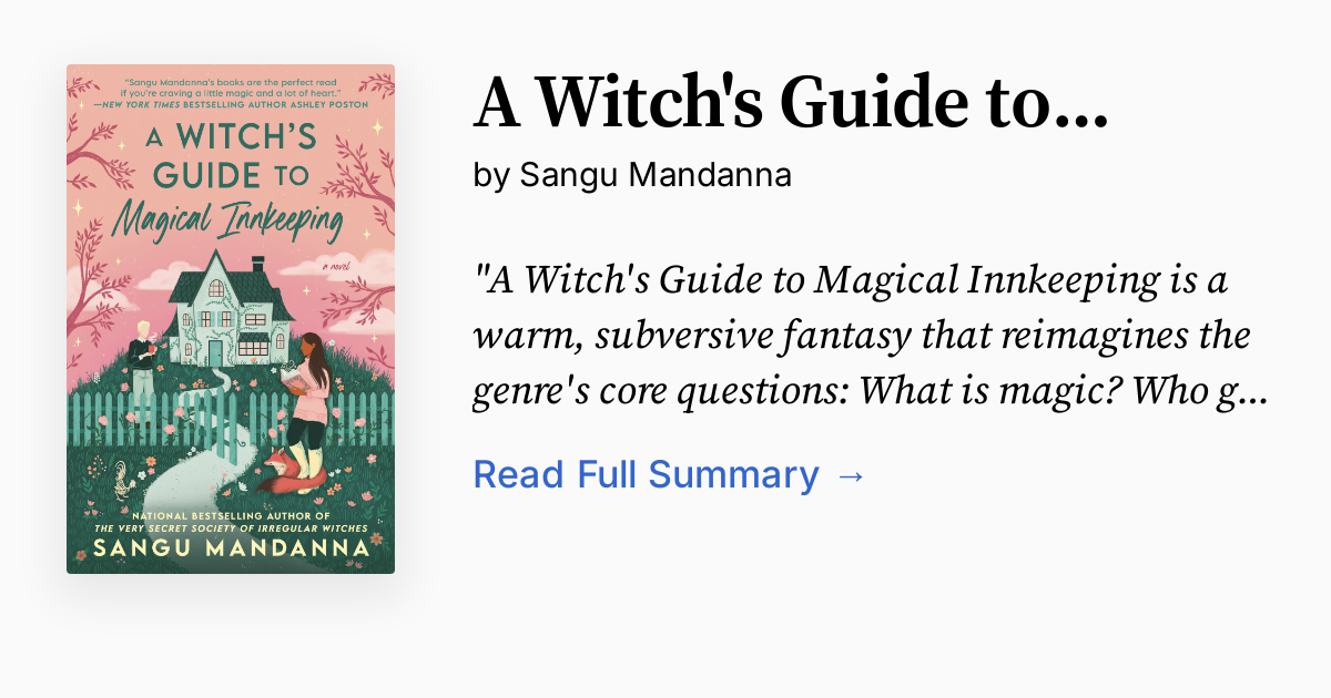 A Witch's Guide to Magical Innkeeping Summary, Audio, Analysis, FAQ