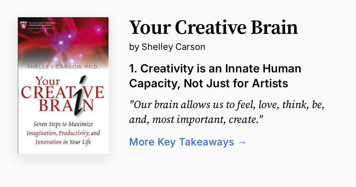 Your Creative Brain | Summary, Audio, Quotes