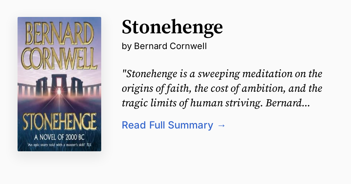 Stonehenge by Bernard Cornwell Summary, Audio, Analysis