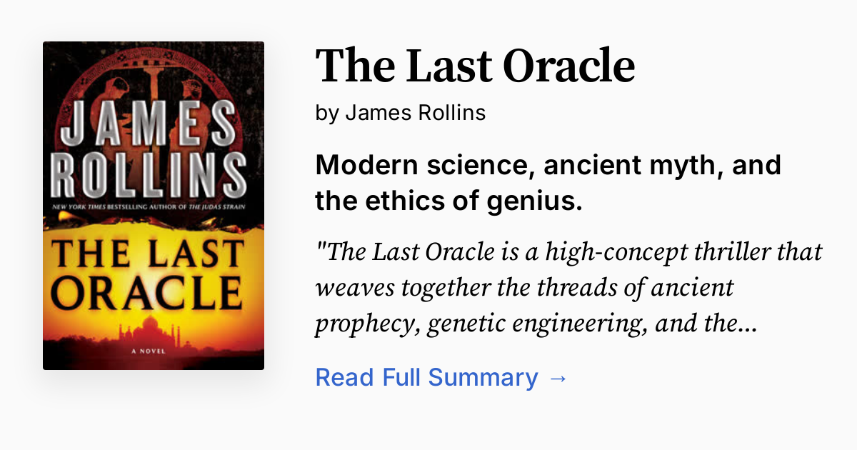 Last Oracle Version The Last Oracle | Summary, Audio, Analysis