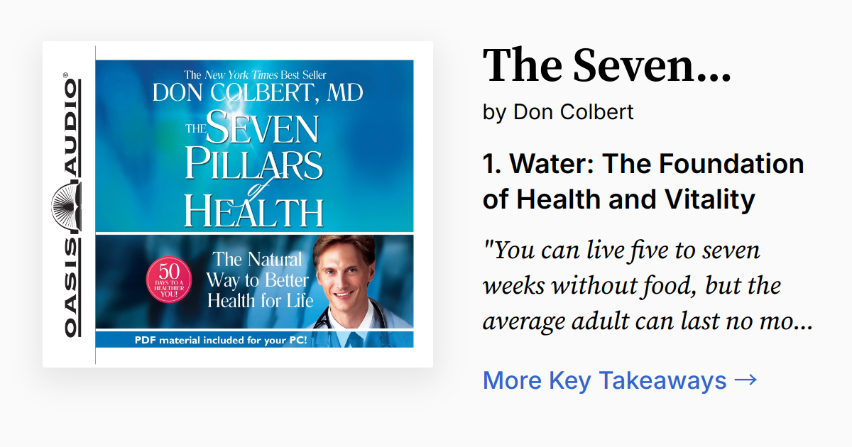 The Seven Pillars of Health (Library Edition) | Summary, Audio, Quotes, FAQ