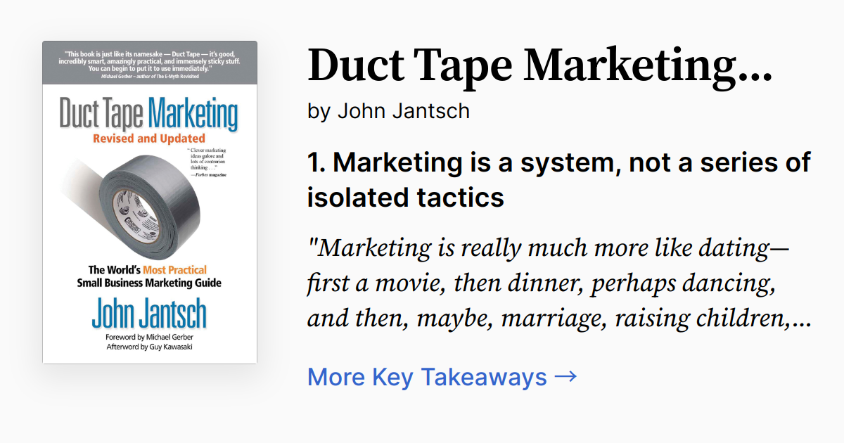 Cover of Duct Tape Marketing Revised and Updated
