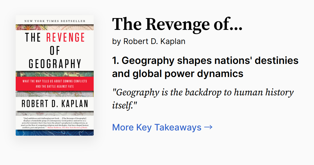 Cover of The Revenge of Geography