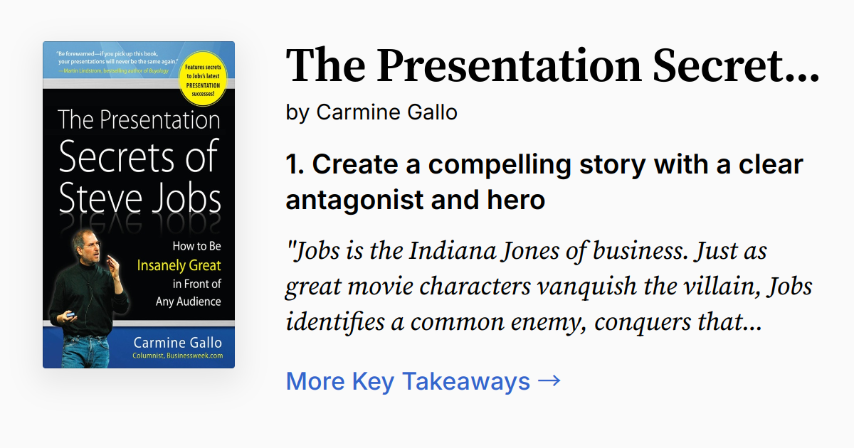 Cover of The Presentation Secrets of Steve Jobs