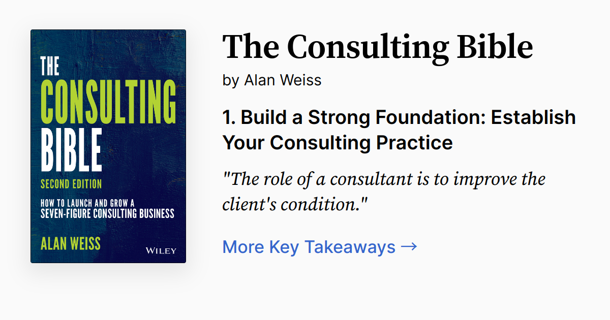 The Consulting Bible | Summary, Quotes, FAQ, Audio