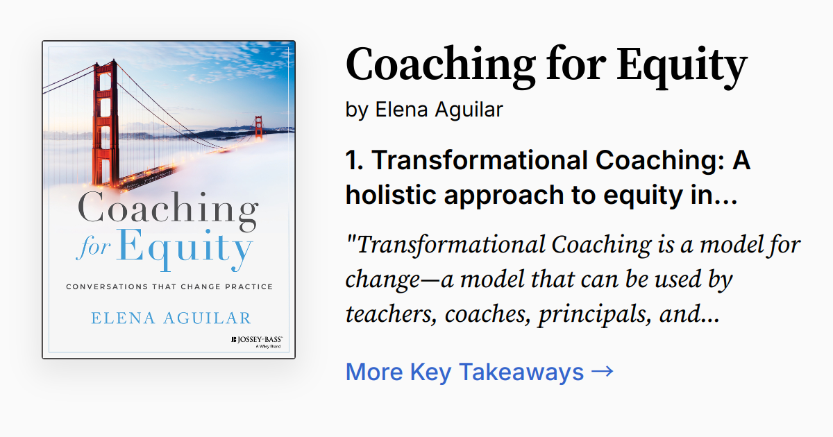 Coaching for Equity | Summary, Audio, Quotes, FAQ