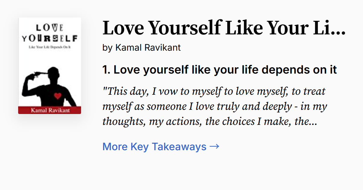 Cover of Love Yourself Like Your Life Depends on It