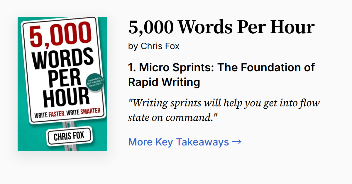 5,000 Words Per Hour | Summary, Audio, Quotes, FAQ
