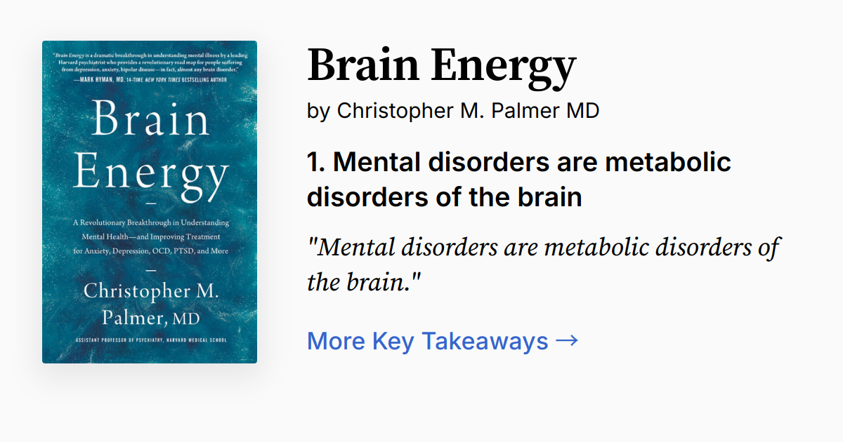Brain Energy by Christopher M. Palmer | Summary, Quotes, FAQ, Audio