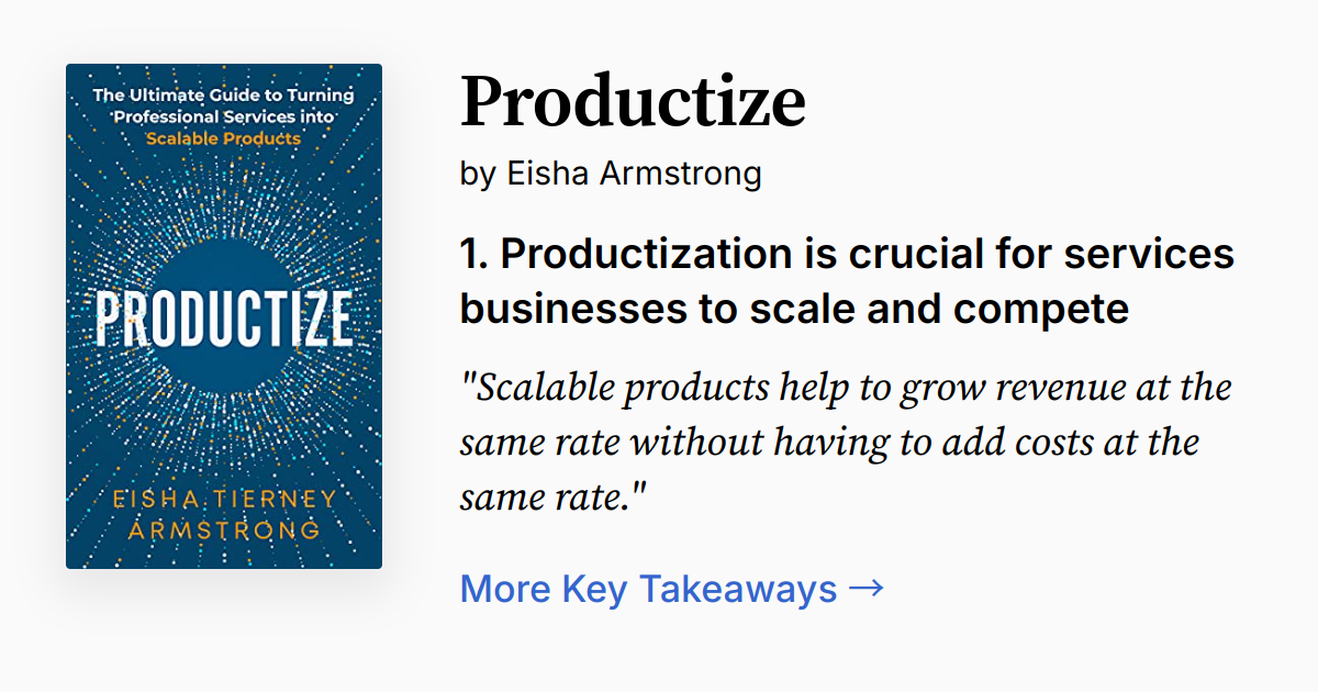 Productize by Eisha Armstrong | Summary, Audio, Quotes, FAQ