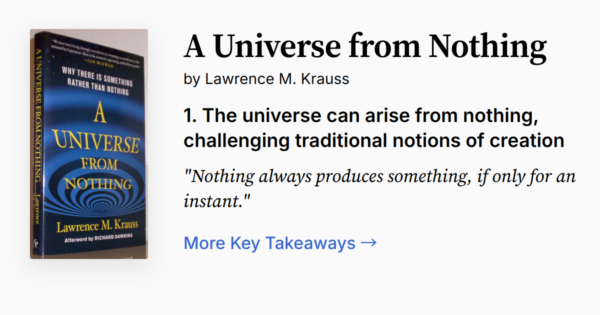 Cover of A Universe from Nothing