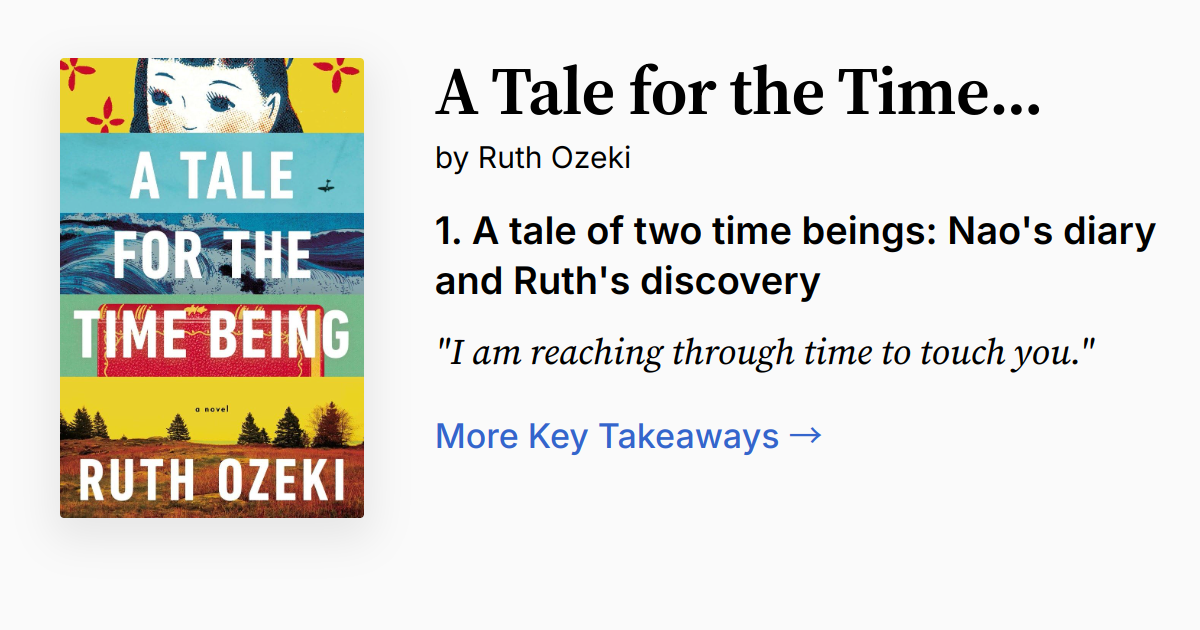 A Tale for the Time Being | Summary, Audio, Analysis, FAQ