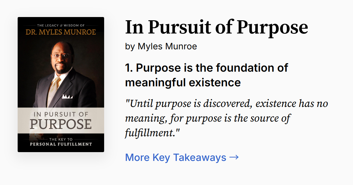 Cover of In Pursuit of Purpose