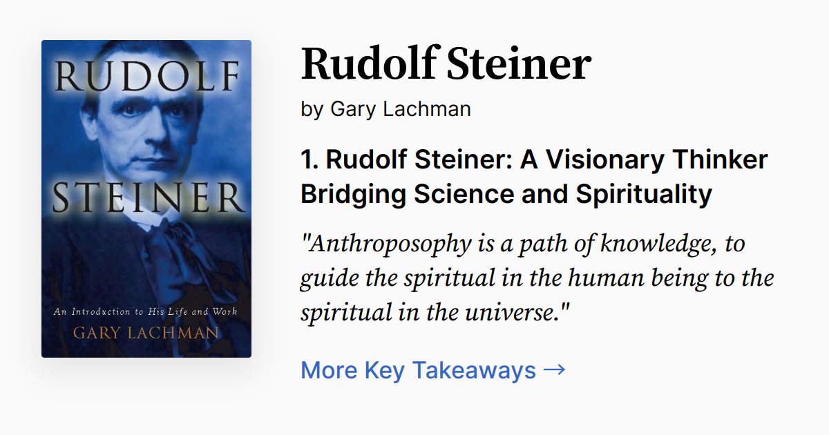 Cover of Rudolf Steiner