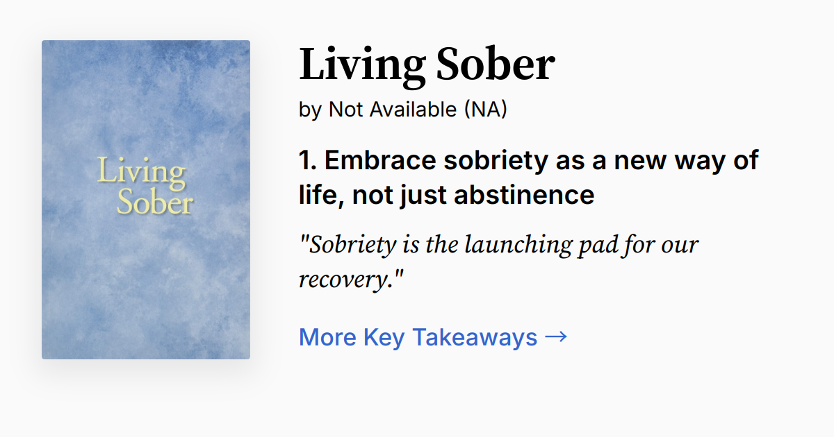 Living Sober by Alcoholics Anonymous Summary, Audio, Quotes, FAQ