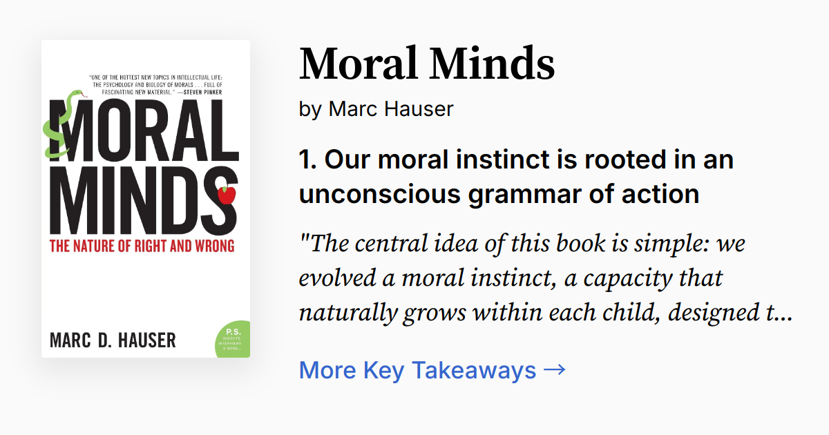 洋書 Moral Minds by Marc D. Hauser Moral Minds: How Nature Designed Our Universal Sense of Right and