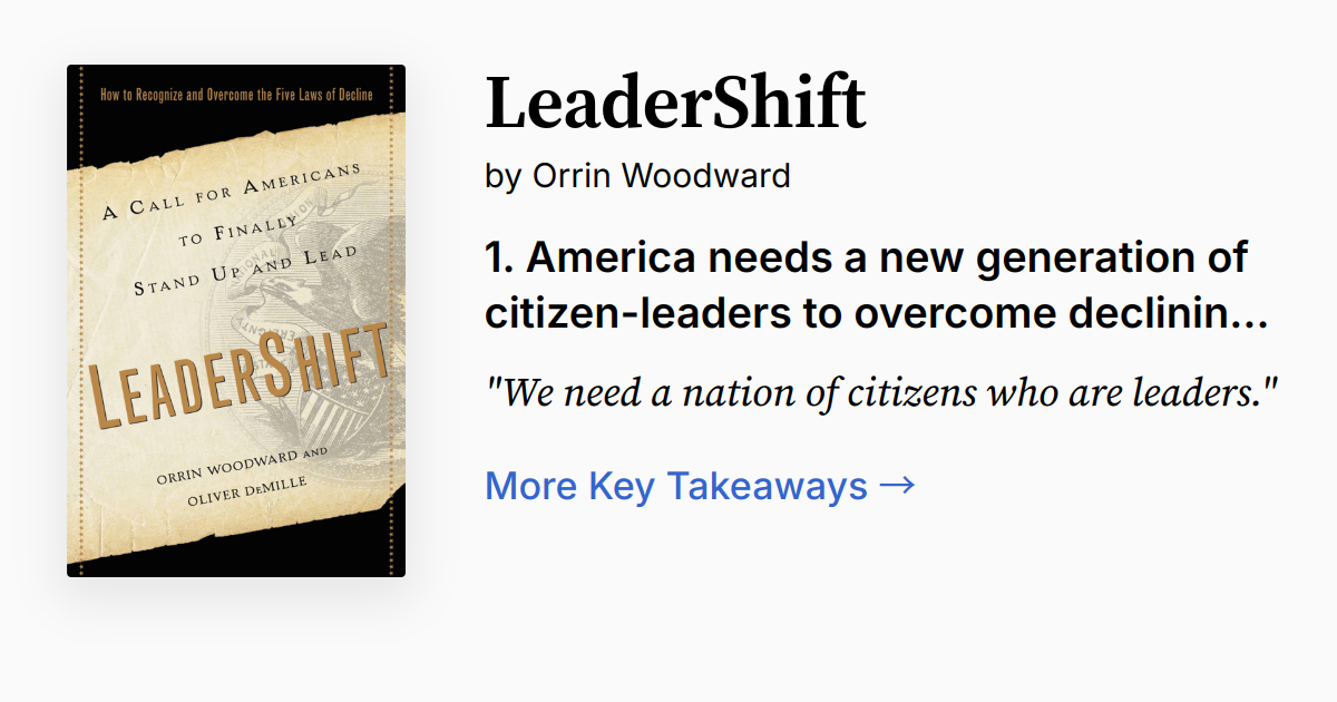 LeaderShift by Orrin Woodward | Summary, Audio, Quotes, FAQ