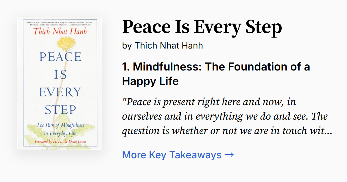 Cover of Peace Is Every Step