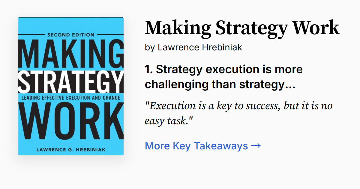 Making Strategy Work | Summary, Quotes, FAQ, Audio
