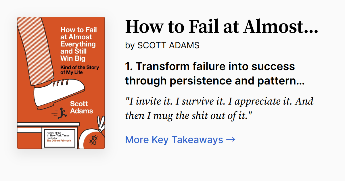 Cover of How to Fail at Almost Everything and Still Win Big