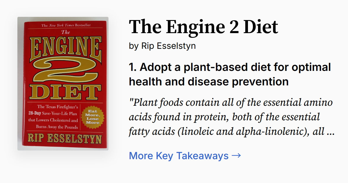 Engine 2 The Engine 2 Diet | Summary, Audio, Quotes, FAQ