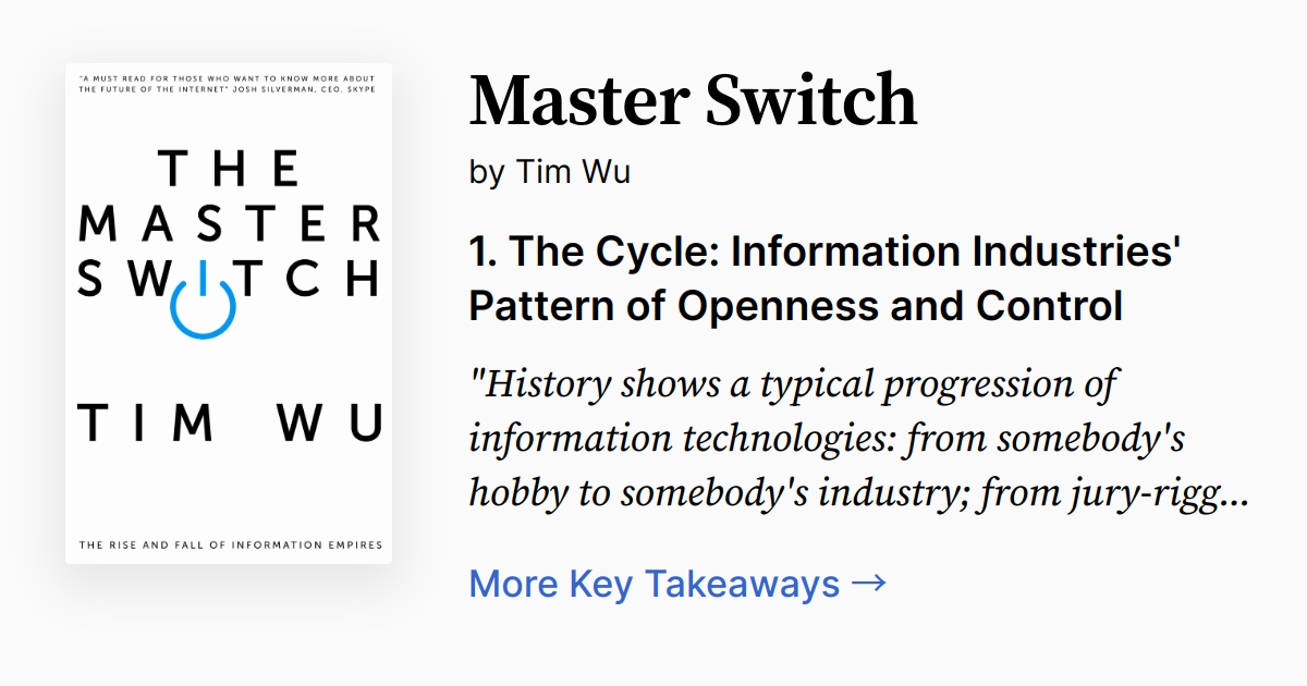 Cover of Master Switch