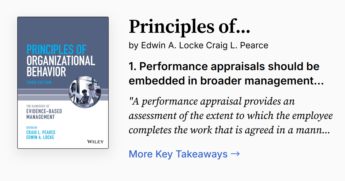 Principles of Organizational Behavior | Summary, Audio, Quotes