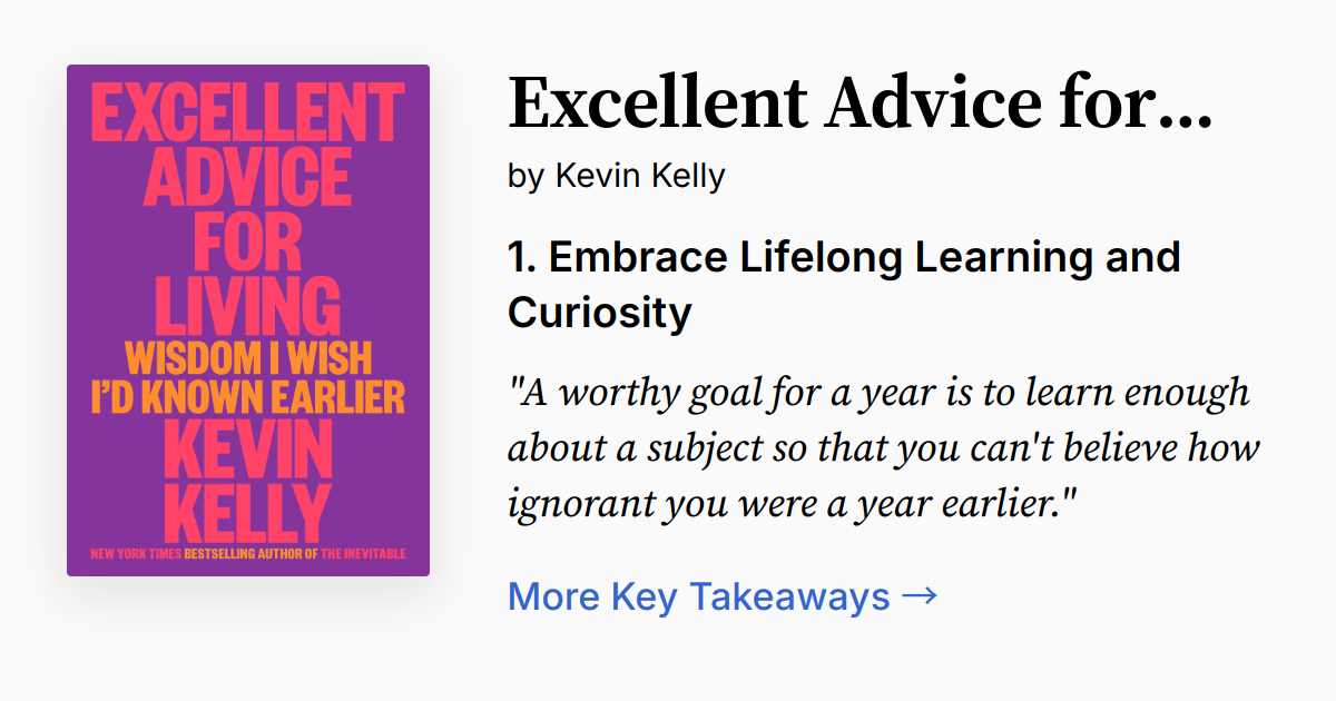 Excellent Tips Excellent Advice for Living | Summary, Audio, Quotes, FAQ