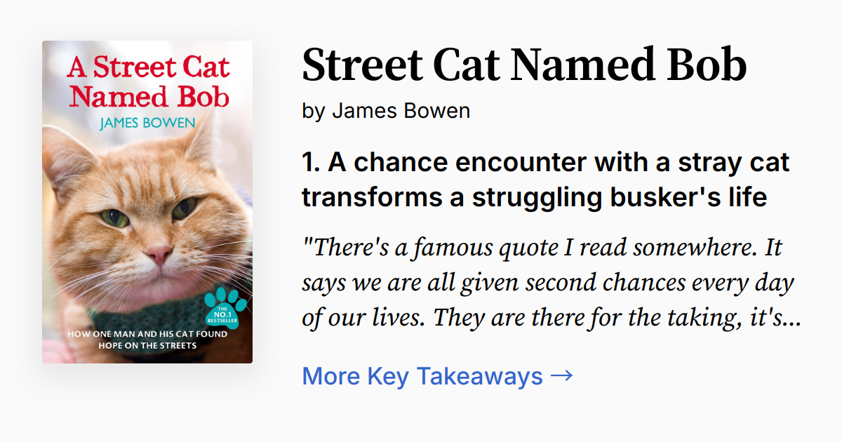 Cover of A Street Cat Named Bob